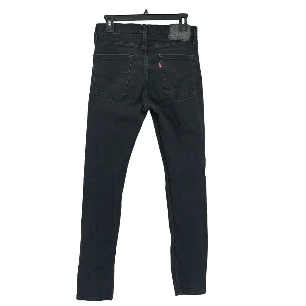 Levi’s 510 Men’s Skinny Fit Black Distressed Denim Jeans Waist 29 Length 32